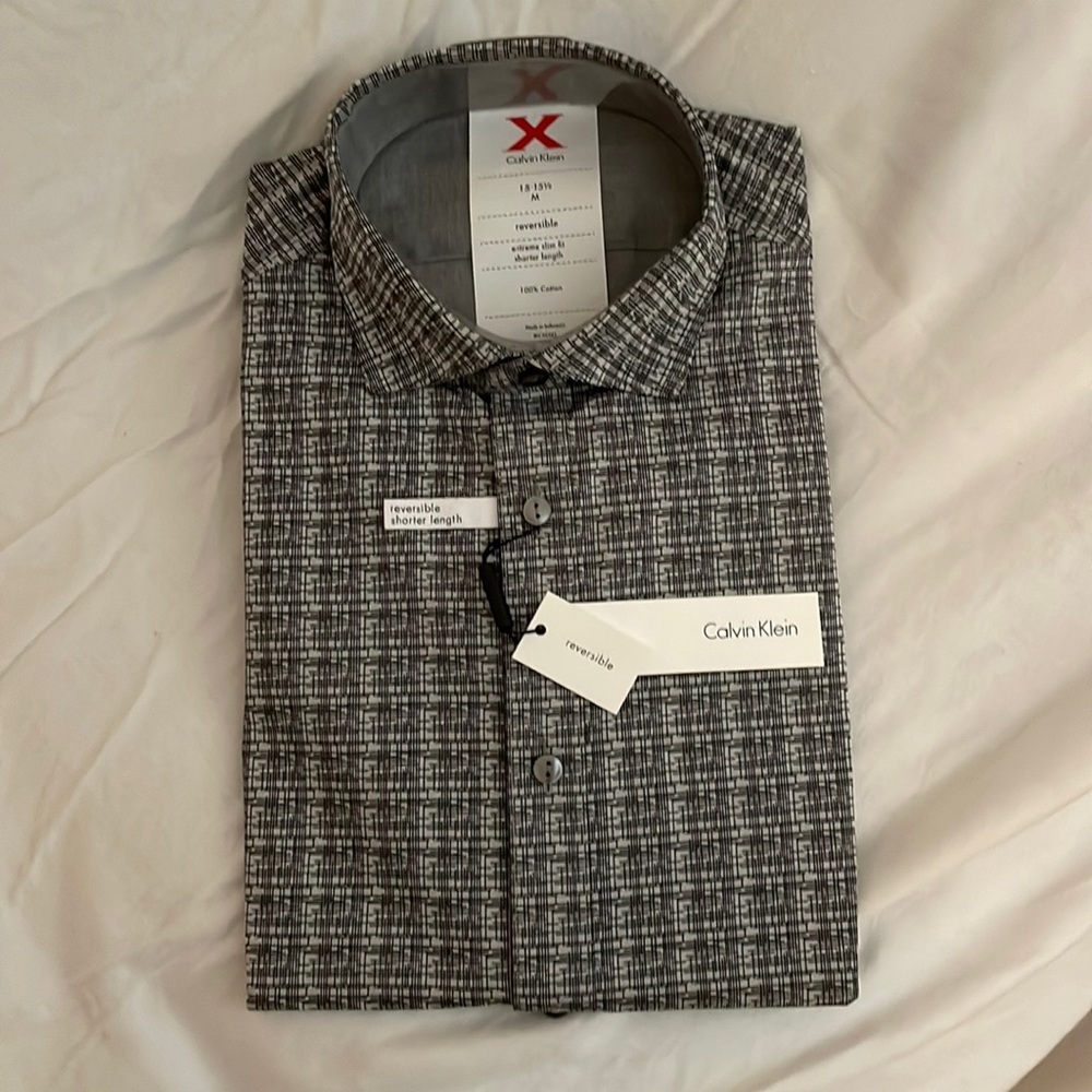 Calvin Klein long sleeve dress shirt mens